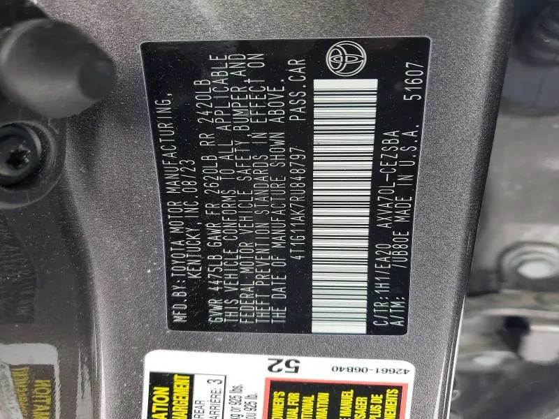 2024 TOYOTA CAMRY SE NIGHT SHADE  