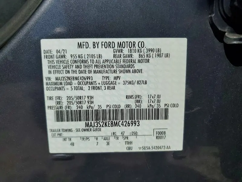 2021 FORD ECOSPORT TITANIUM  