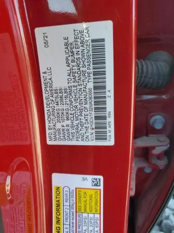 2021 HONDA ACCORD SPORT  