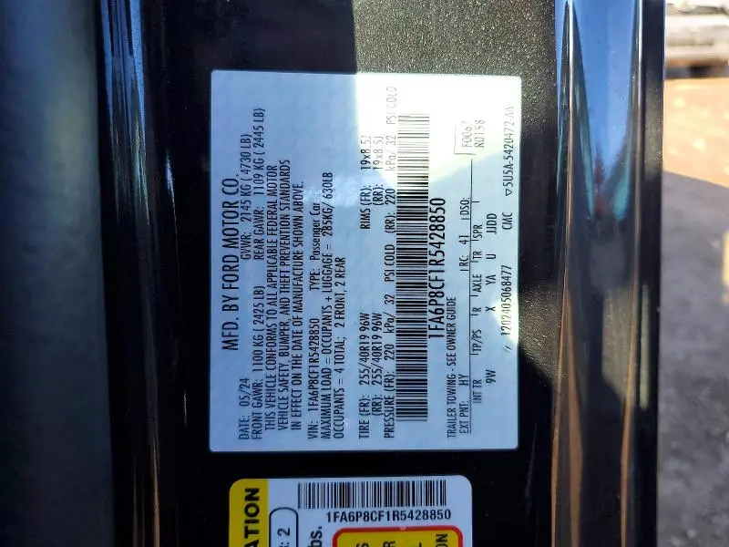 2024 FORD MUSTANG GT  