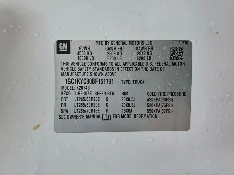 2011 CHEVROLET SILVERADO K2500 HEAVY DUTY LTZ  