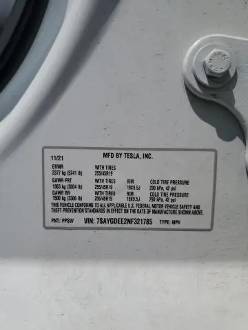 2022 TESLA MODEL Y   