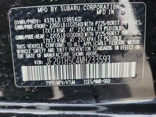 2021 SUBARU CROSSTREK SPORT  