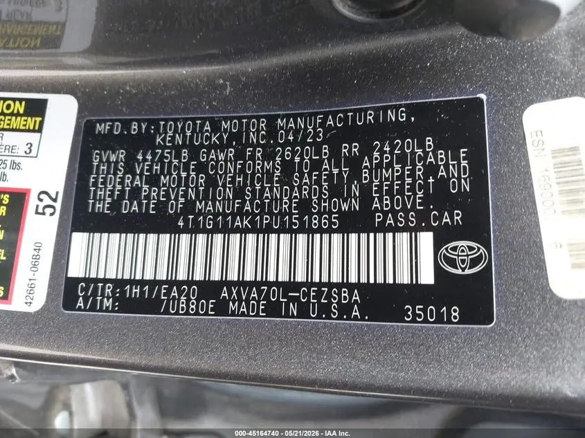 2023 TOYOTA CAMRY SE