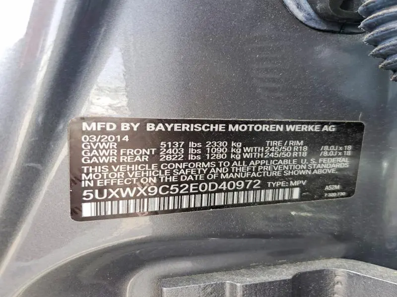 2014 BMW X3 XDRIVE28I  