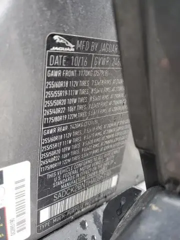 2017 JAGUAR F-PACE PRESTIGE  