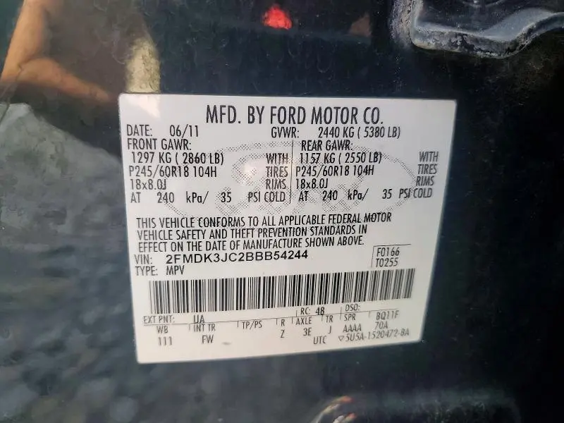 2011 FORD EDGE SEL  