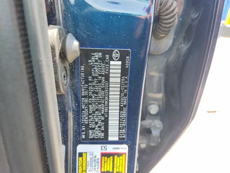 2019 TOYOTA CAMRY XSE  