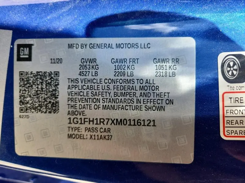 2021 CHEVROLET CAMARO SS  