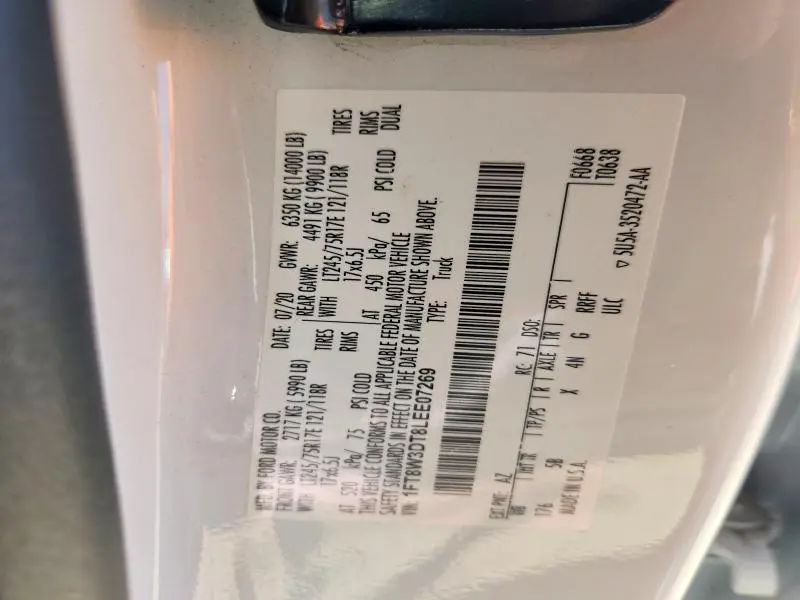 2020 FORD F350 SUPER DUTY  