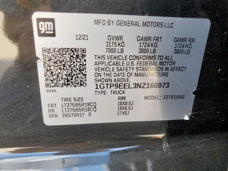 2022 GMC SIERRA LIMITED K1500 AT4  