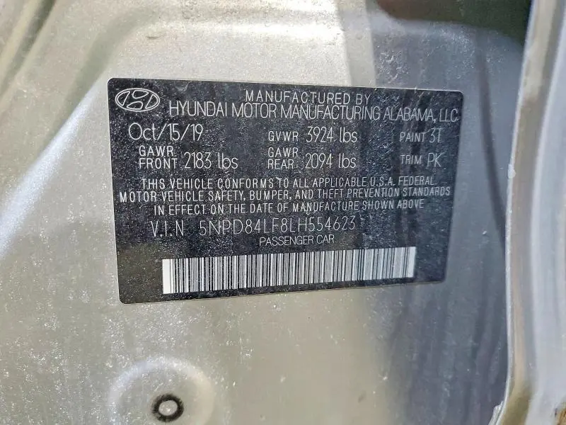 2020 HYUNDAI ELANTRA SEL  