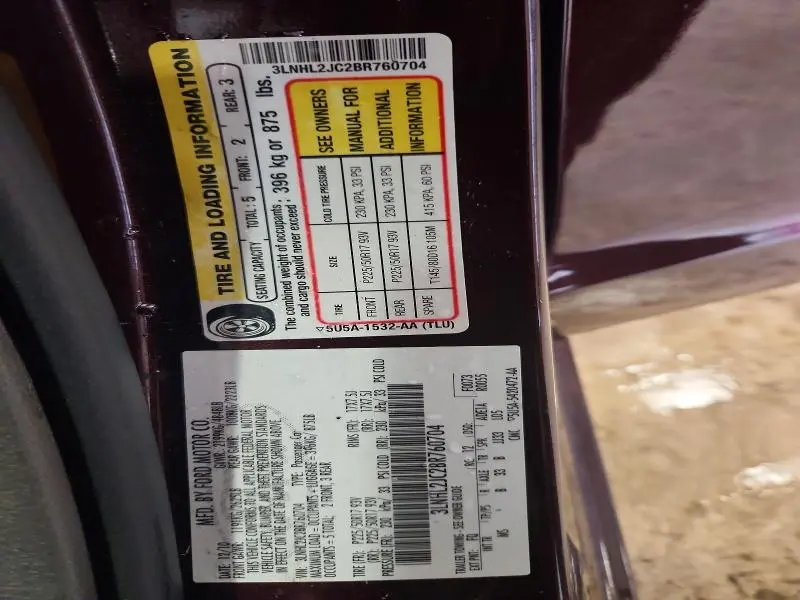 2011 LINCOLN MKZ   