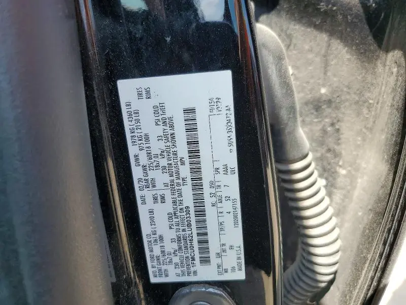 2020 FORD ESCAPE SEL  