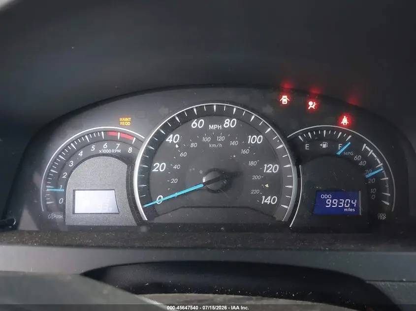 2012 TOYOTA CAMRY LE