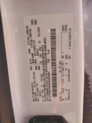 2019 FORD F150 SUPERCREW  