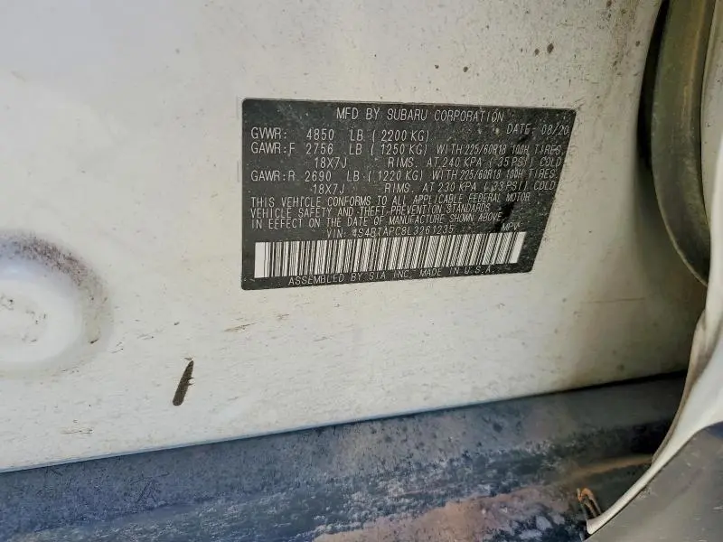 2020 SUBARU OUTBACK TOURING  