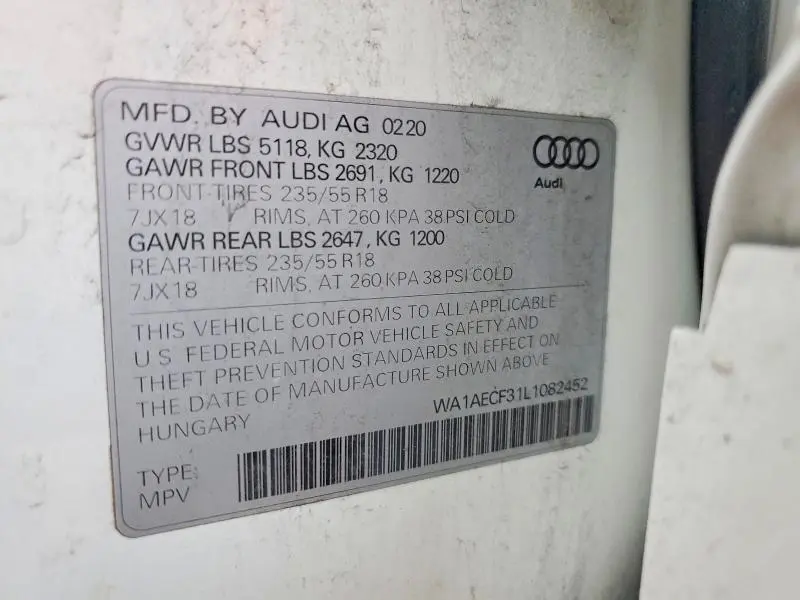 2020 AUDI Q3 PREMIUM  
