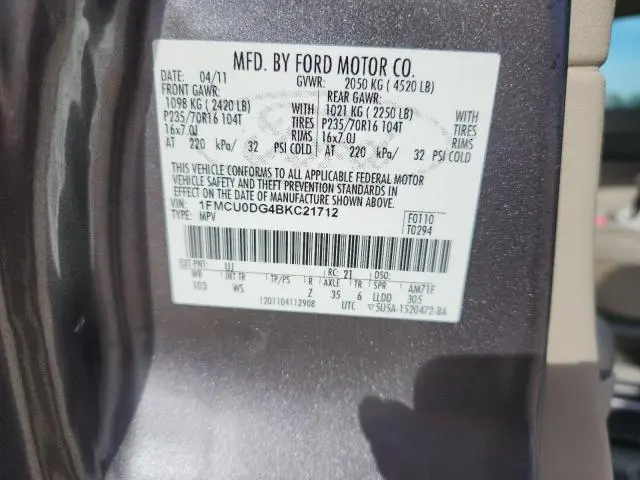 2011 FORD ESCAPE XLT  