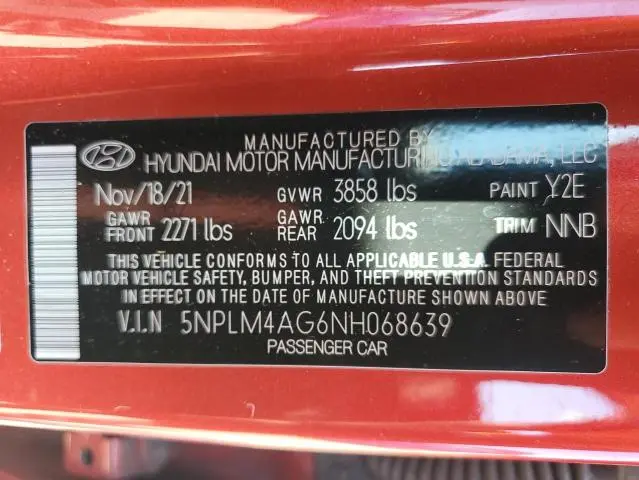 2022 HYUNDAI ELANTRA SEL  