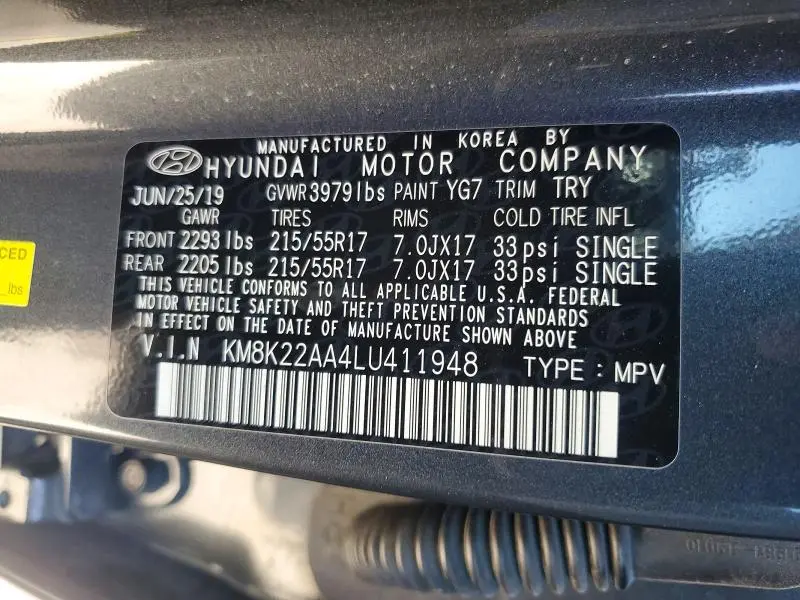 2020 HYUNDAI KONA SEL  