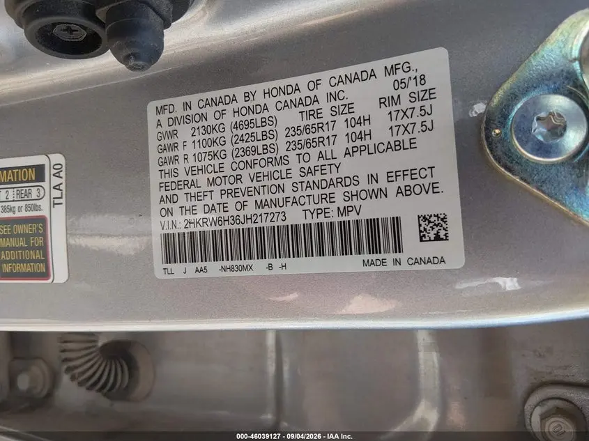 2018 HONDA CR-V LX