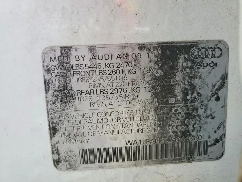 2012 AUDI Q5 PREMIUM PLUS  