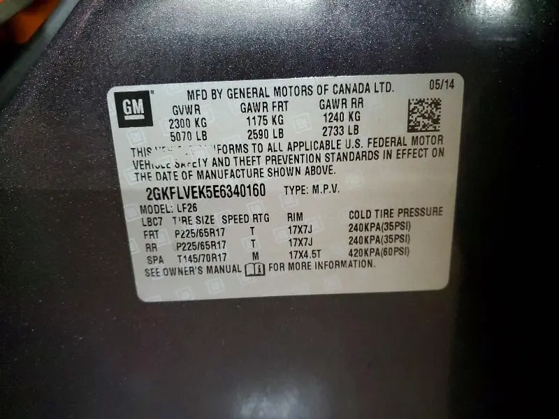 2014 GMC TERRAIN SLE  