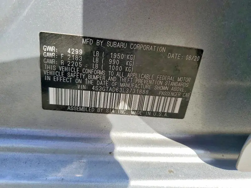 2020 SUBARU IMPREZA PREMIUM  