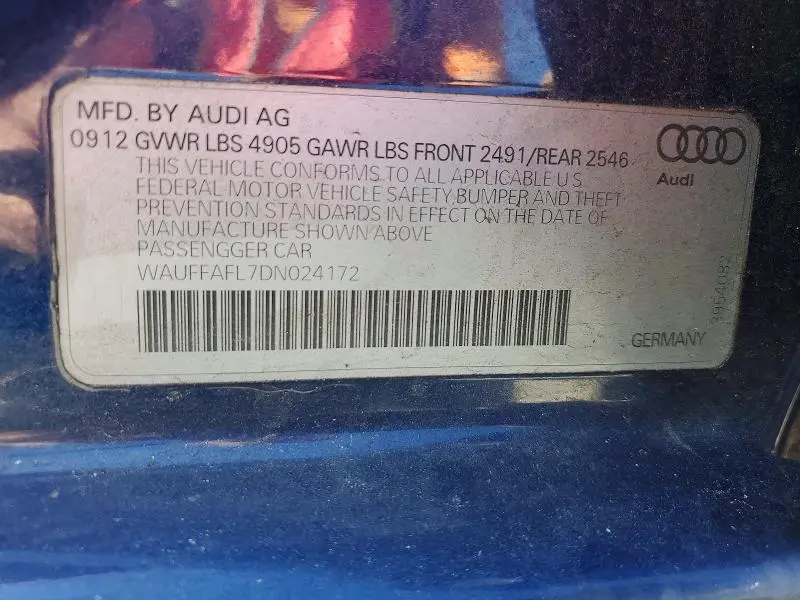 2013 AUDI A4 PREMIUM PLUS  
