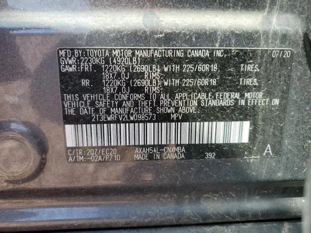 2020 TOYOTA RAV4 XSE  