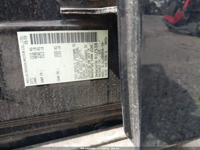 2010 NISSAN MAXIMA 3.5 SV