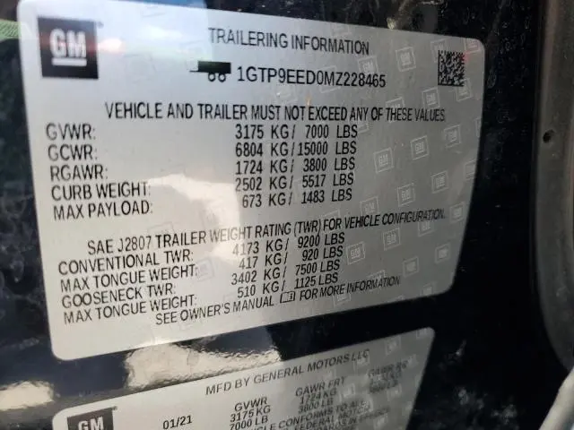 2021 GMC SIERRA K1500 AT4  