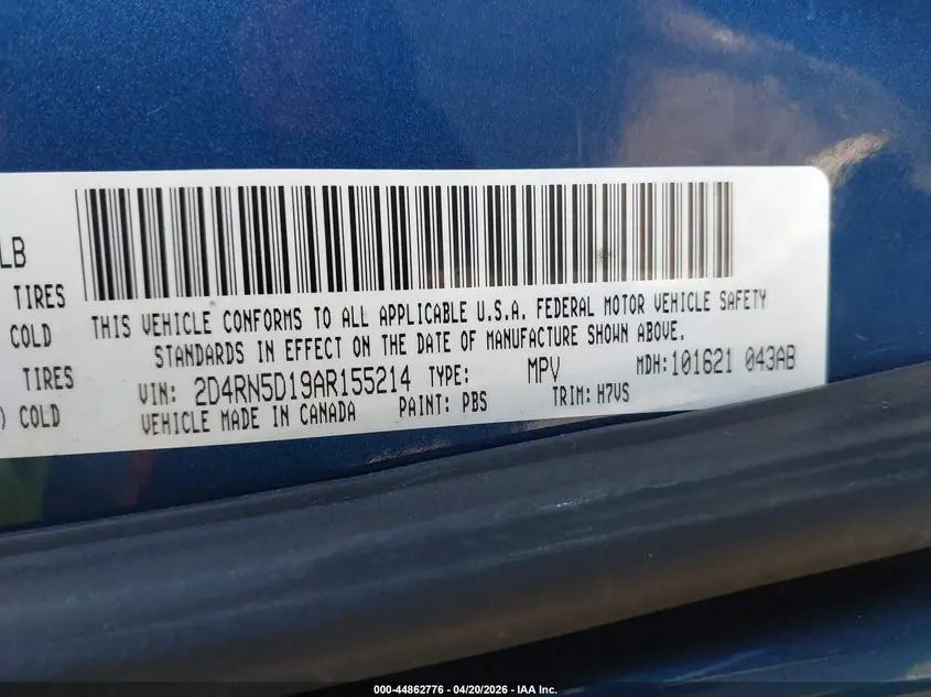 2010 DODGE GRAND CARAVAN SXT