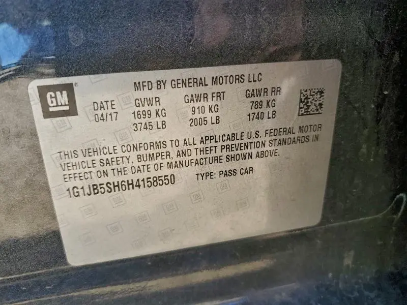 2017 CHEVROLET SONIC LS  