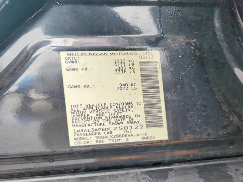 2013 NISSAN ALTIMA 2.5  