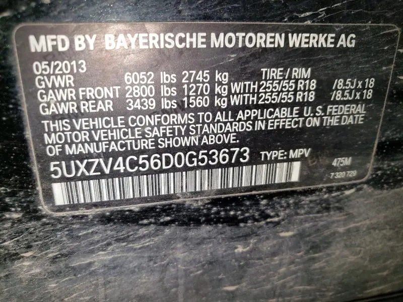 2013 BMW X5 XDRIVE35I  