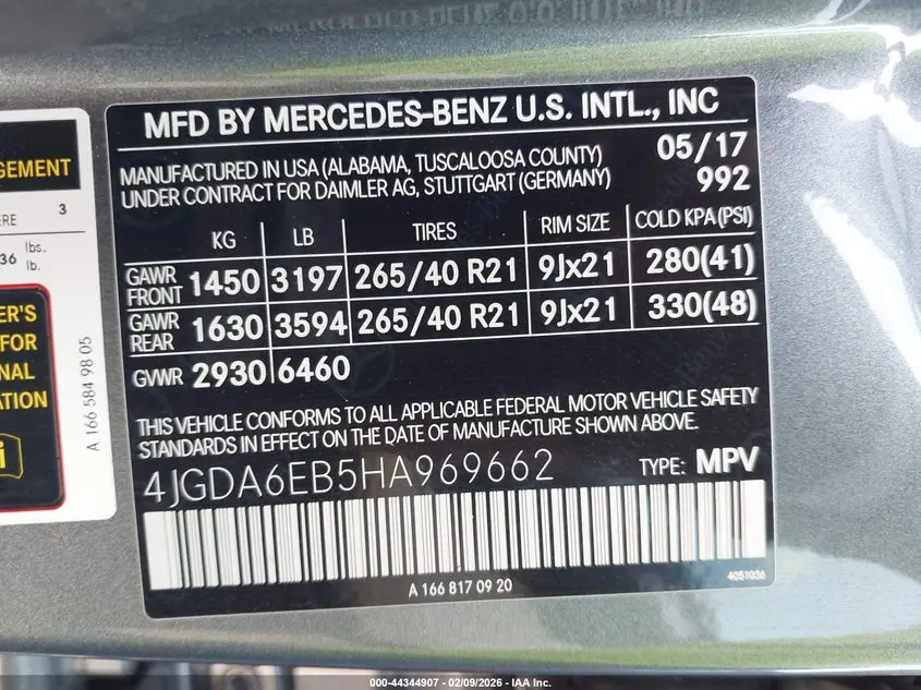 2017 MERCEDES-BENZ AMG GLE 43 4MATIC