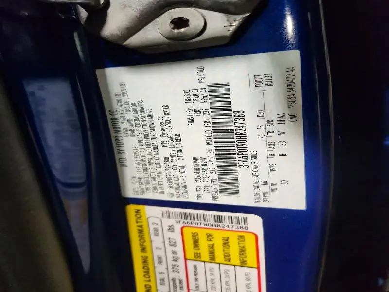 2017 FORD FUSION SE  