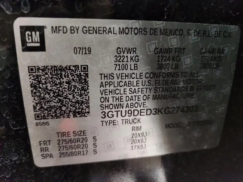 2019 GMC SIERRA K1500 SLT  