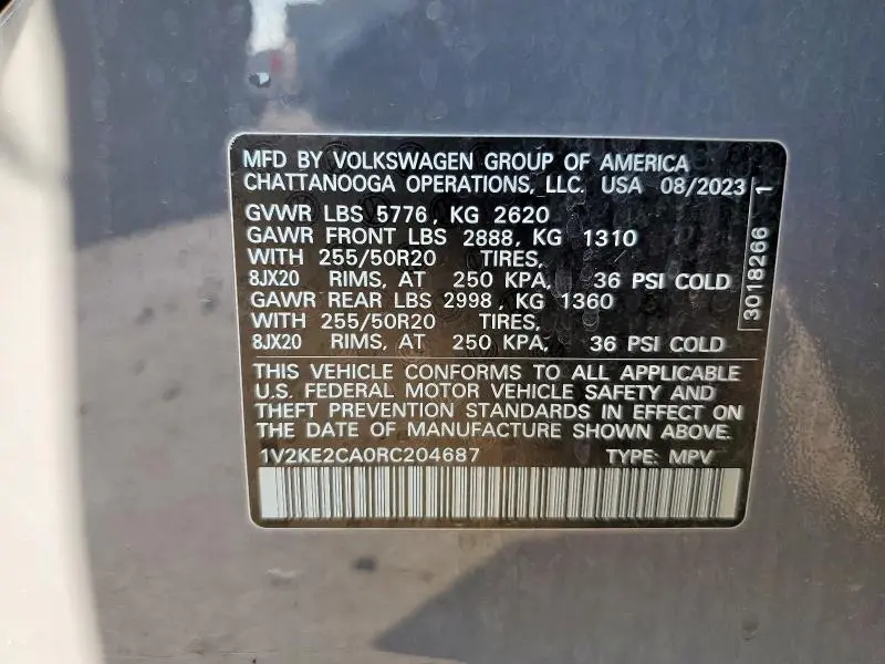 2024 VOLKSWAGEN ATLAS CROSS SPORT SE  