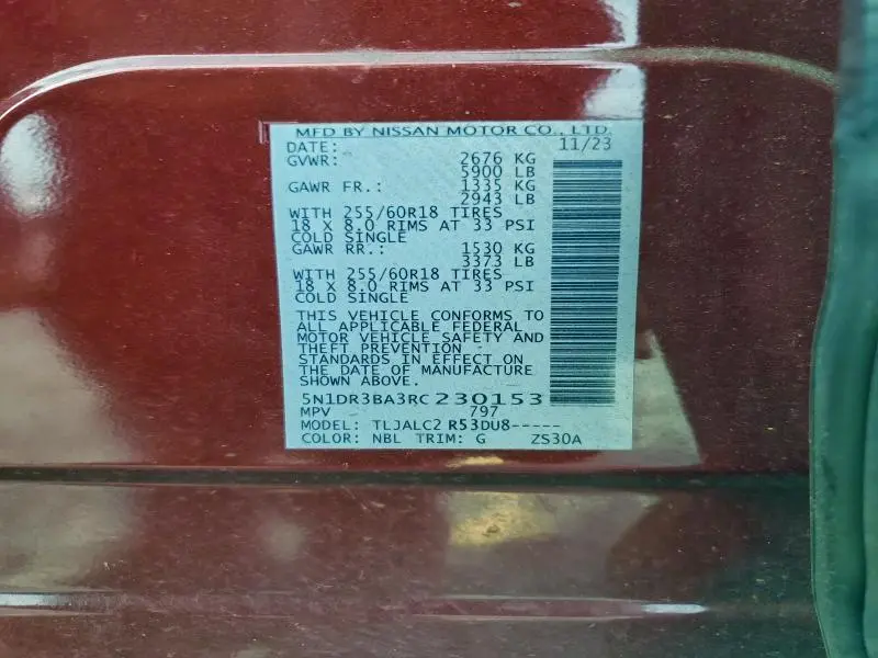 2024 NISSAN PATHFINDER SV  