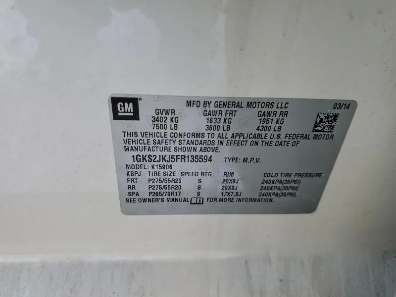 2015 GMC YUKON XL DENALI  