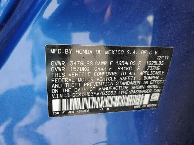 2015 HONDA FIT EX  