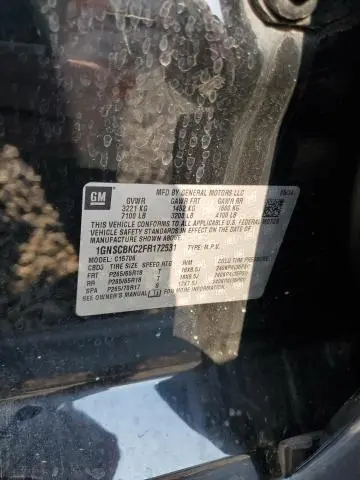 2015 CHEVROLET TAHOE C1500 LT  