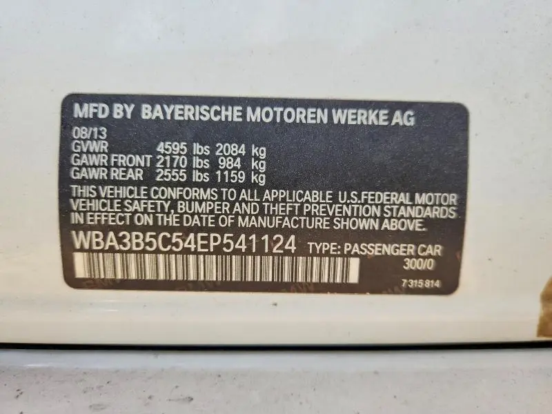 2014 BMW 328 XI SULEV  