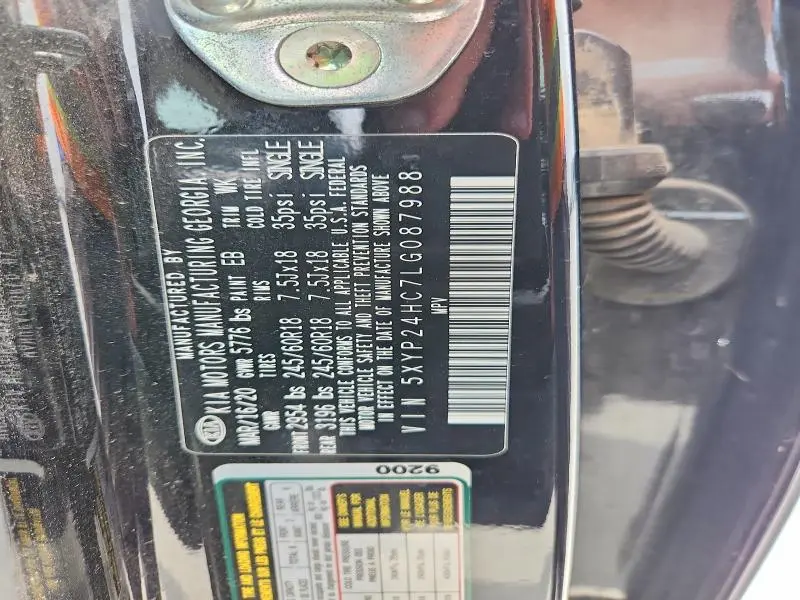 2020 KIA TELLURIDE LX  