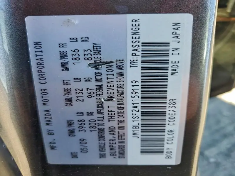 2010 MAZDA 3 I  