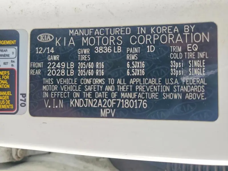 2015 KIA SOUL BASE  