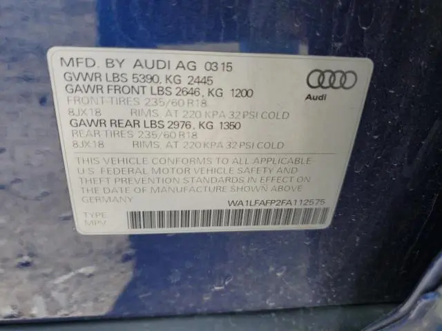 2015 AUDI Q5 PREMIUM PLUS  